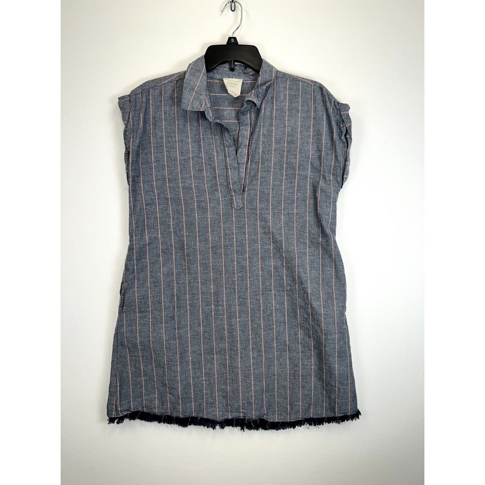 Harper Heritage Blouse Women’s Medium Grey Sleeveless 100% Cotton